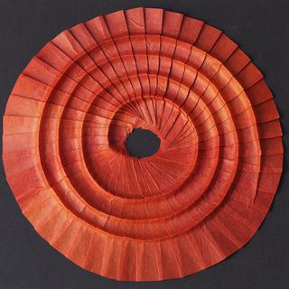 Spiral. Dyed kozo paper, folding