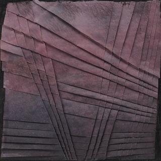 50-50-2025 #8. Encaustic on paper, folding. 15x15cm
