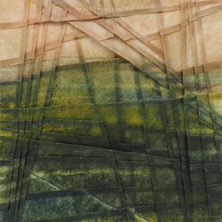 50-50-2025 #9. Encaustic on paper, folding. 15x15cm