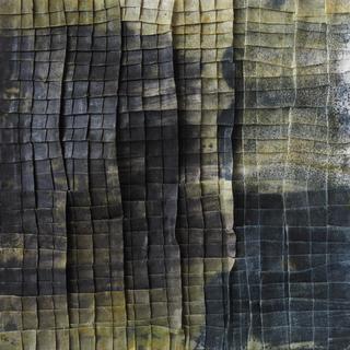 50-50-2025 #40. Encaustic on paper, folding. 15x15cm
