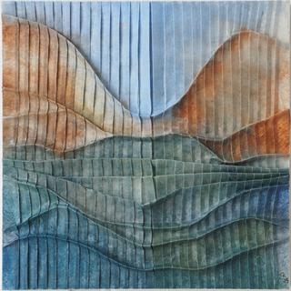 50-50-2025 #47. Encaustic on paper, folding. 15x15cm